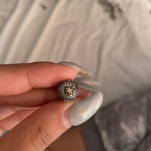 Pandora 2015 snow globe charm with real gold